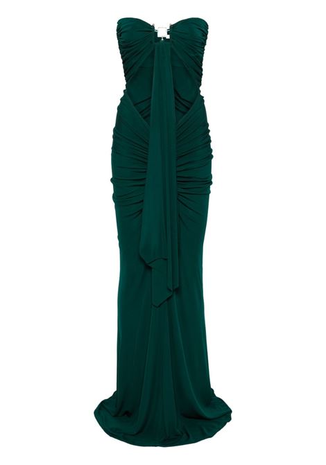 Abito lungo con dettaglio cut-out in verde Christopher esber - donna